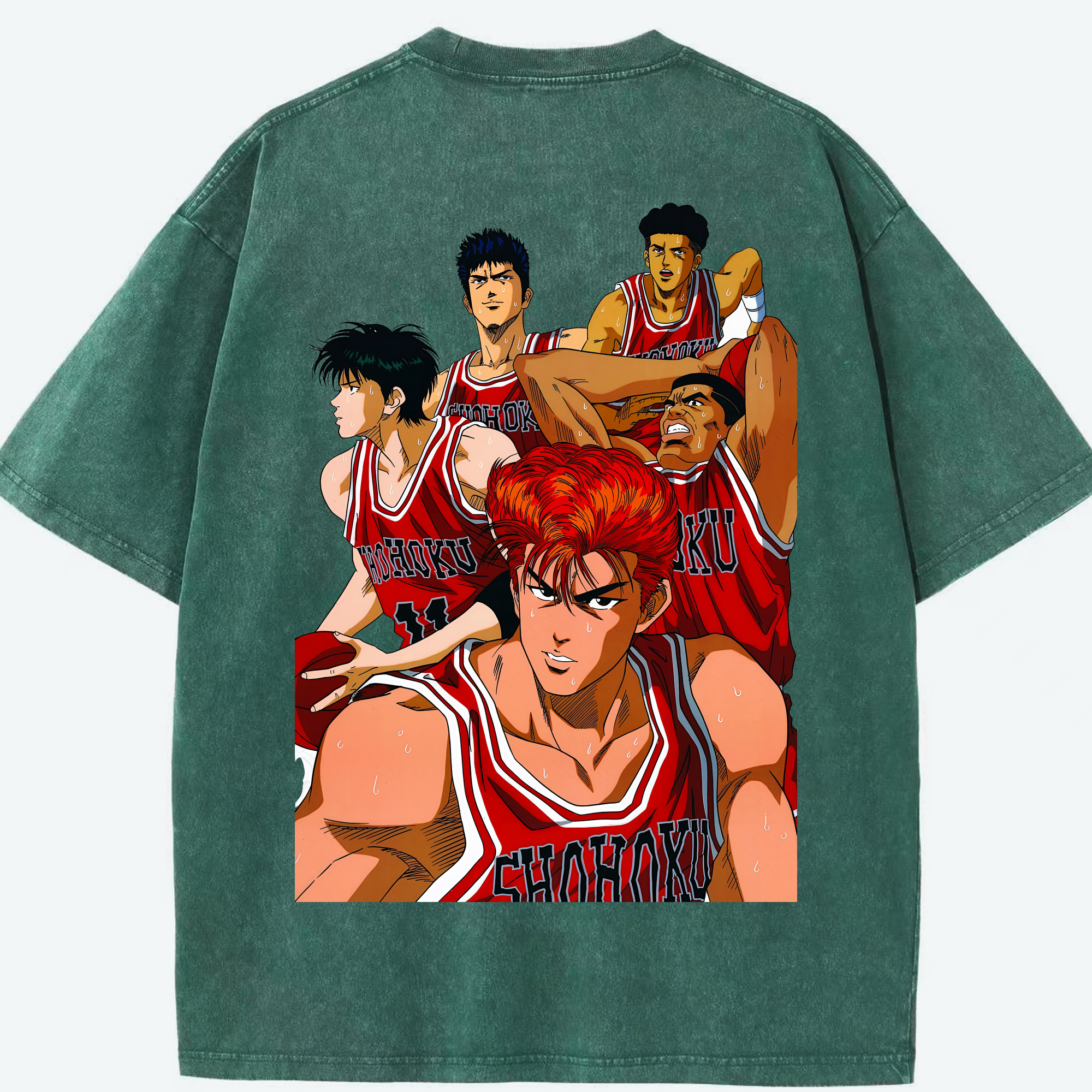 （画像用） SLAM DUNK／スラムダンク 綿100% ヴィンテージ風 半袖Tシャツ（背面プリント）